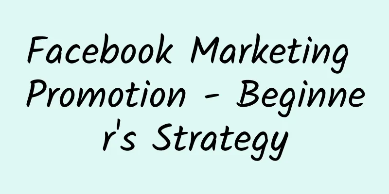 Facebook Marketing Promotion - Beginner's Strategy