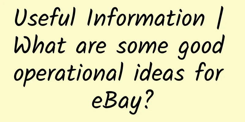 Useful Information | What are some good operational ideas for eBay?
