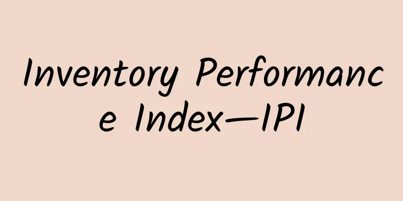 Inventory Performance Index—IPI