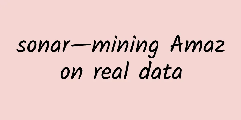 sonar—mining Amazon real data