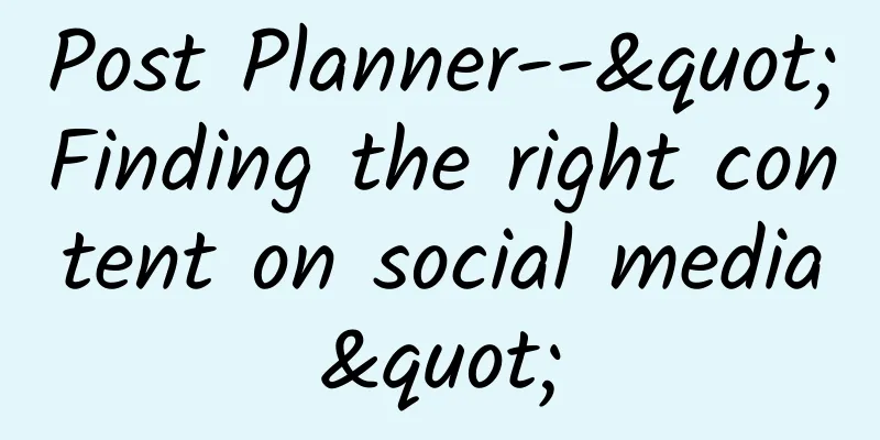 Post Planner--"Finding the right content on social media"