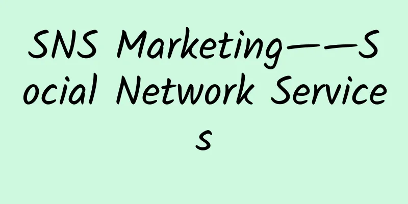 SNS Marketing——Social Network Services