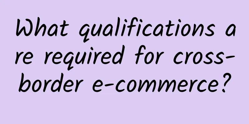 What qualifications are required for cross-border e-commerce?