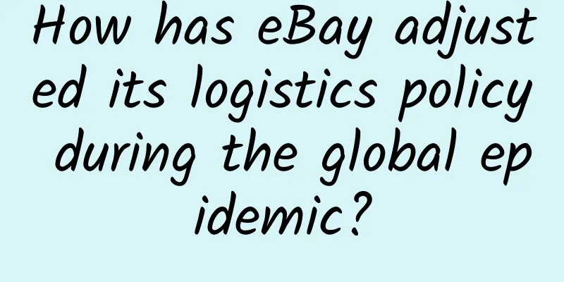 How has eBay adjusted its logistics policy during the global epidemic?