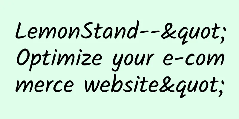 LemonStand--"Optimize your e-commerce website"