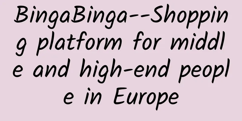BingaBinga--Shopping platform for middle and high-end people in Europe