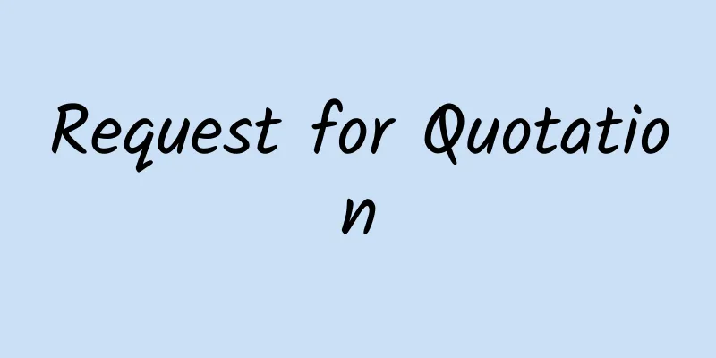 Request for Quotation