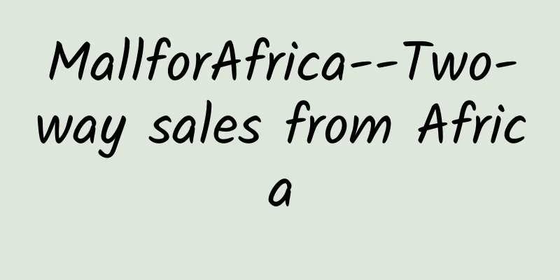 MallforAfrica--Two-way sales from Africa
