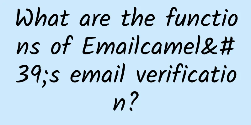 What are the functions of Emailcamel's email verification?