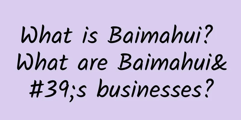 What is Baimahui? What are Baimahui's businesses?