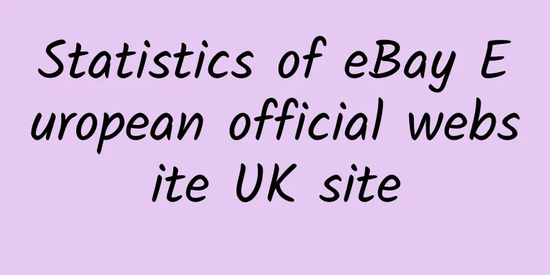 Statistics of eBay European official website UK site