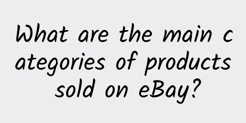 What are the main categories of products sold on eBay?