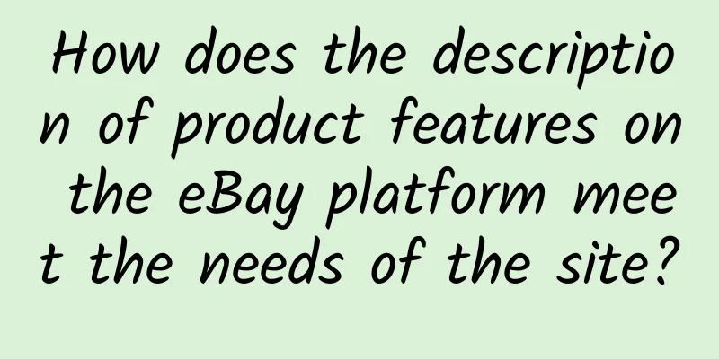 How does the description of product features on the eBay platform meet the needs of the site?