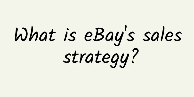 What is eBay's sales strategy?