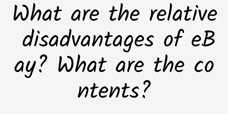 What are the relative disadvantages of eBay? What are the contents?