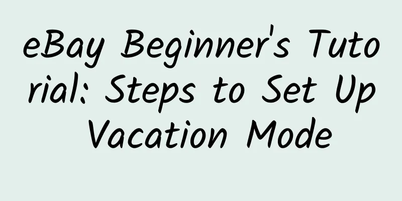 eBay Beginner's Tutorial: Steps to Set Up Vacation Mode