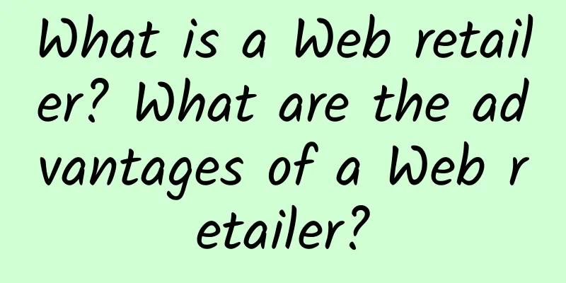 What is a Web retailer? What are the advantages of a Web retailer?