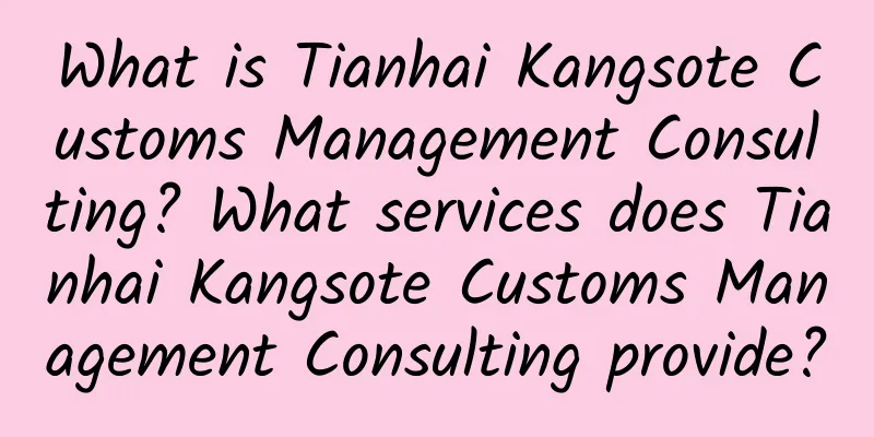 What is Tianhai Kangsote Customs Management Consulting? What services does Tianhai Kangsote Customs Management Consulting provide?