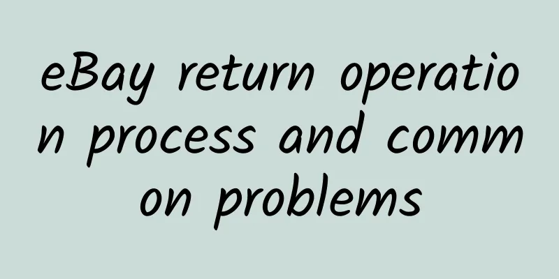 eBay return operation process and common problems