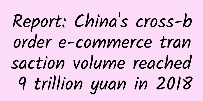 Report: China's cross-border e-commerce transaction volume reached 9 trillion yuan in 2018