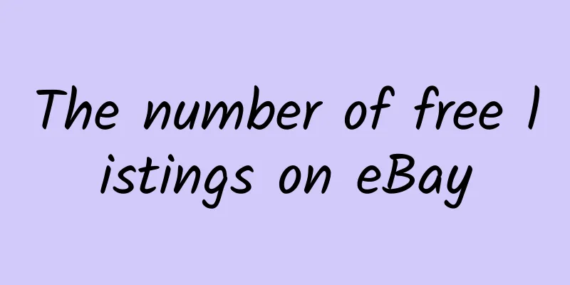 The number of free listings on eBay