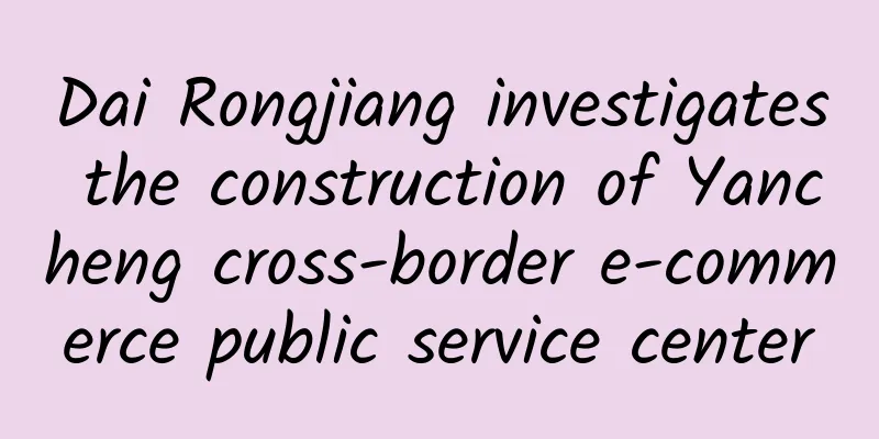 Dai Rongjiang investigates the construction of Yancheng cross-border e-commerce public service center
