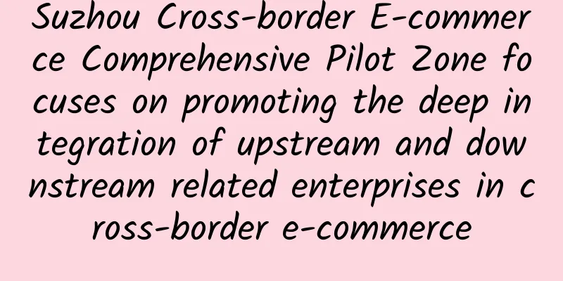 Suzhou Cross-border E-commerce Comprehensive Pilot Zone focuses on promoting the deep integration of upstream and downstream related enterprises in cross-border e-commerce