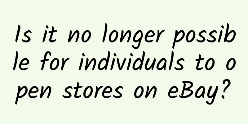 Is it no longer possible for individuals to open stores on eBay?