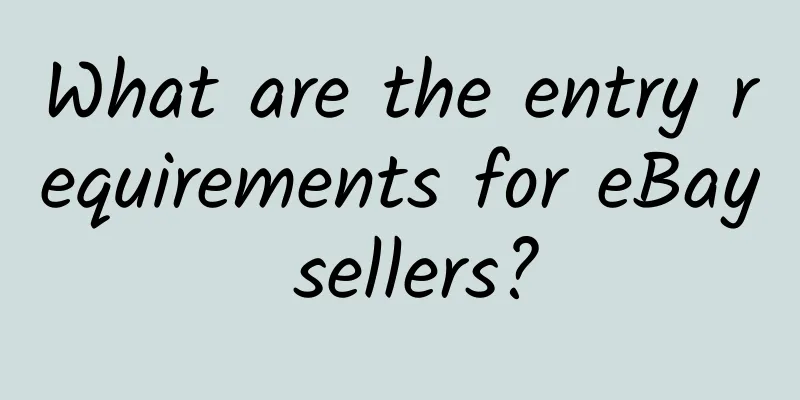 What are the entry requirements for eBay sellers?