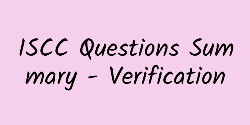 ISCC Questions Summary - Verification