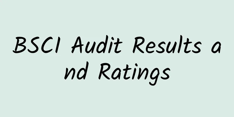 BSCI Audit Results and Ratings