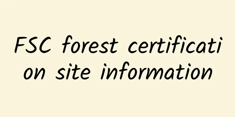 FSC forest certification site information
