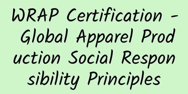 WRAP Certification - Global Apparel Production Social Responsibility Principles