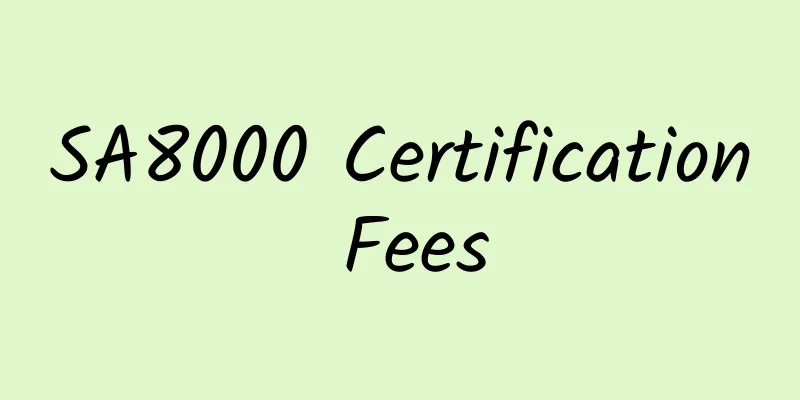SA8000 Certification Fees