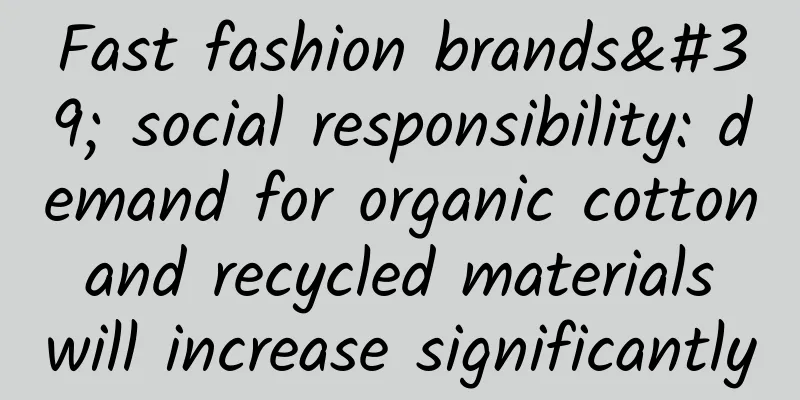 Fast fashion brands' social responsibility: demand for organic cotton and recycled materials will increase significantly