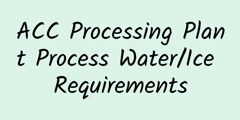 ACC Processing Plant Process Water/Ice Requirements