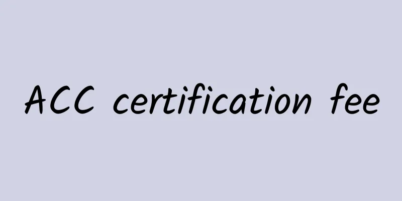 ACC certification fee