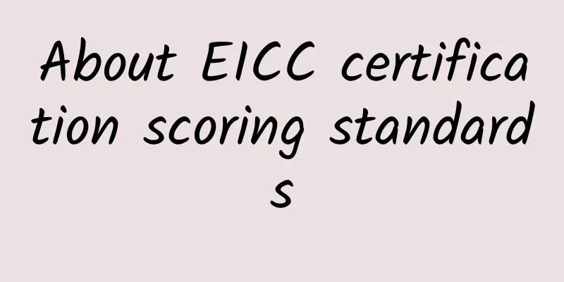 About EICC certification scoring standards