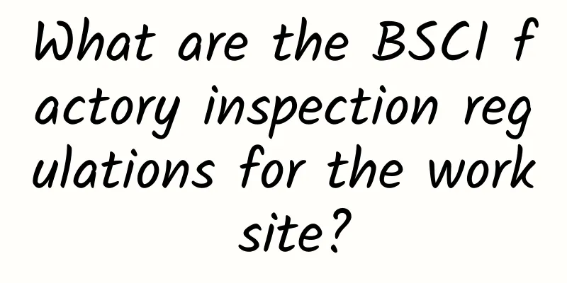 What are the BSCI factory inspection regulations for the work site?