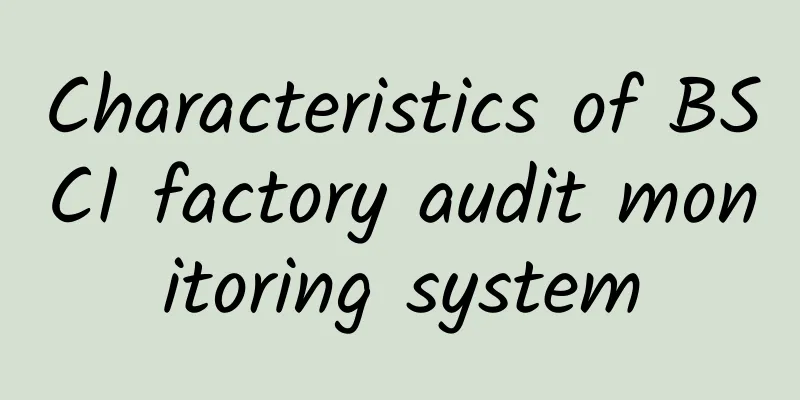 Characteristics of BSCI factory audit monitoring system