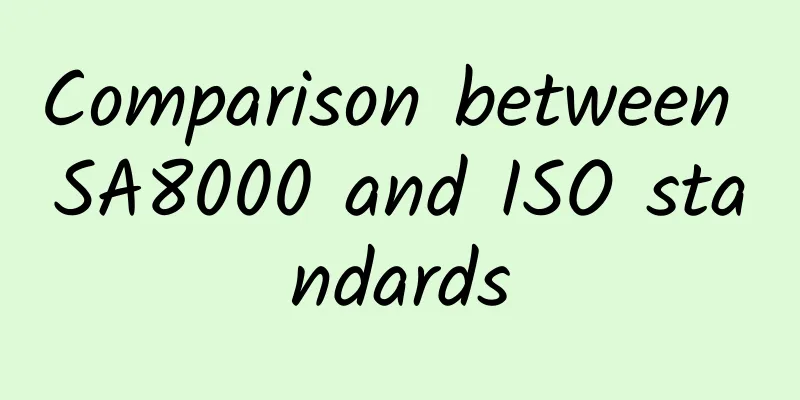 Comparison between SA8000 and ISO standards