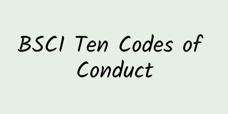 BSCI Ten Codes of Conduct