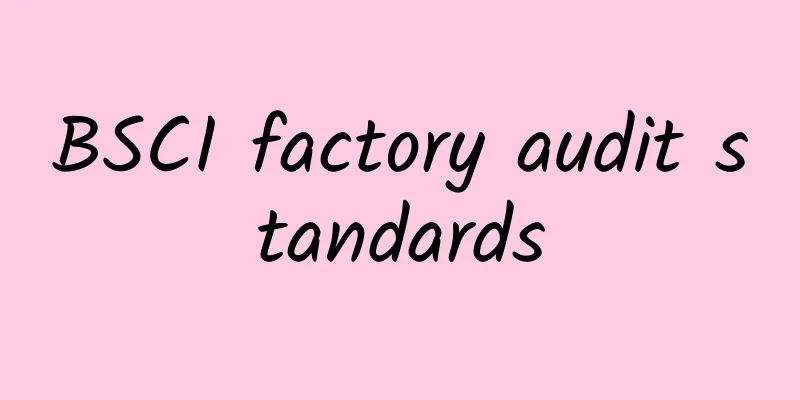 BSCI factory audit standards