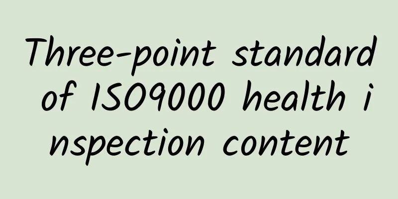 Three-point standard of ISO9000 health inspection content