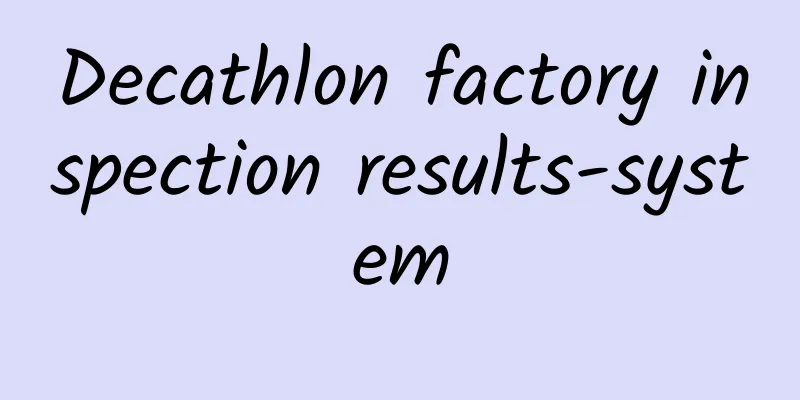 Decathlon factory inspection results-system