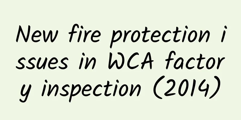 New fire protection issues in WCA factory inspection (2014)