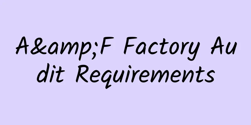 A&F Factory Audit Requirements
