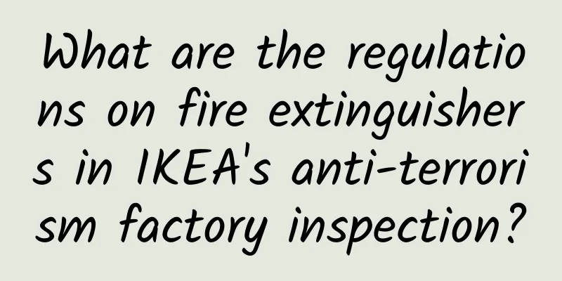 What are the regulations on fire extinguishers in IKEA's anti-terrorism factory inspection?