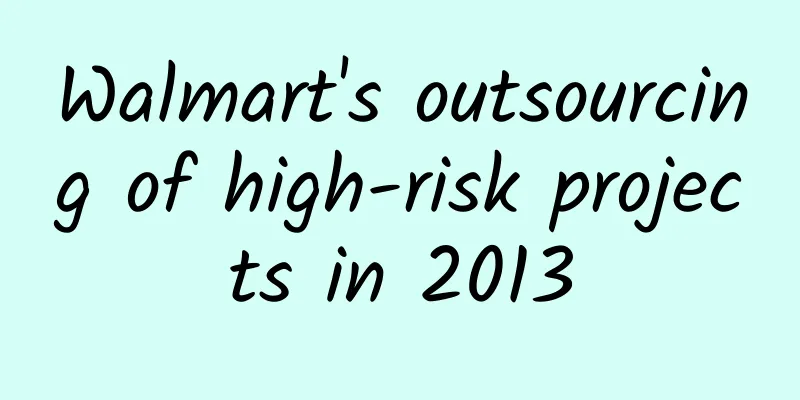 Walmart's outsourcing of high-risk projects in 2013