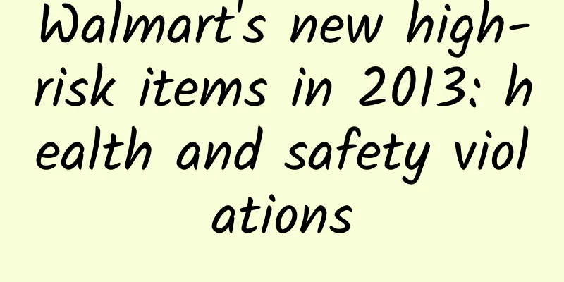 Walmart's new high-risk items in 2013: health and safety violations